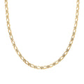 Italian 14K YG Over Sterling Silver Figaro Bombe Pyramid Necklace 22 Inches 36.10 Grams - Sticky add to cart bar