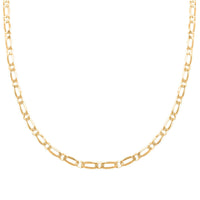 Italian 14K Yellow Gold Over Sterling Silver Figaro Necklace 20 Inches 9.80 Grams