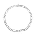 Italian Sterling Silver Figaro Bracelet (7.50 In) (3.80 g) - Sticky add to cart bar