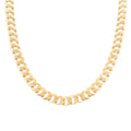 Italian 14K Yellow Gold Over Sterling Silver Flat Curb Necklace 20 Inches 67 Grams - Sticky add to cart bar