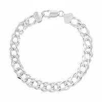 Italian Sterling Silver Rombo Chain Bracelet (7.50 In) 7.90 Grams