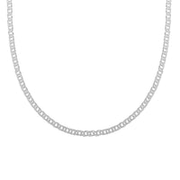 Italian Sterling Silver Rombo Chain Necklace 18-20 Inches 8.60 Grams