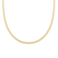Italian Rombo Chain Necklace in 14K Yellow Gold Over Sterling Silver 18-20 Inches 8.50 Grams