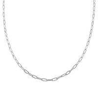 Italian Paper Clip Chain Necklace in Sterling Silver 24 Inches 12.45 Grams