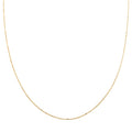 Italian 14K Yellow Gold Over Sterling Silver Brillantina Chain Necklace 24 Inches 2.50 Grams - Sticky add to cart bar