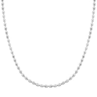 Italian Rhodium Over Sterling Silver Chicco Chain Necklace 18-20 Inches 12 Grams