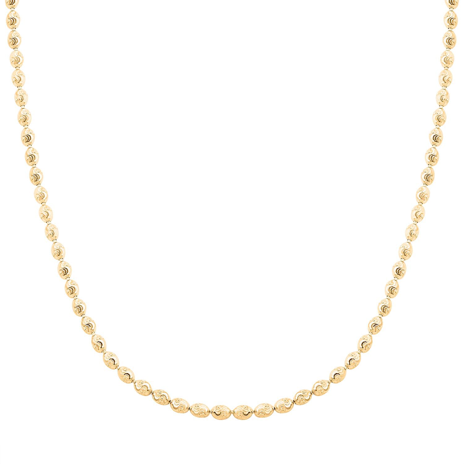 Italian 14K Yellow Gold Over Sterling Silver Chicco Chain Necklace 18-20 Inches 12 Grams