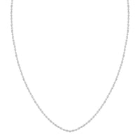 Italian Rhodium Over Sterling Silver Chain Necklace 24 Inches 6.3 Grams