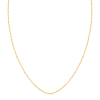 Italian 14K Yellow Gold Over Sterling Silver Chain Necklace 24 Inches 6.3 Grams