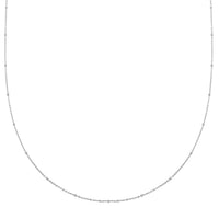 Italian Rhodium Over Sterling Silver Cube Diamond-cut Chain Necklace 24 Inches 1.90 Grams