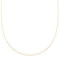 Italian 14K YG Over Sterling Silver Cube Diamond-cut Chain Necklace (24 Inches) (1.90 g)
