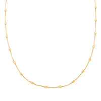 Italian 14K Yellow Gold Over Sterling Silver Oval Link Chain Necklace 20 Inches 6.90 Grams