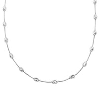 Italian Sterling Silver Oval Link Chain Necklace 18-20 Inches 11.35 Grams