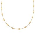 Italian 14K Yellow Gold Over Sterling Silver Oval Link Chain Necklace 18-20 Inches 11 Grams - Sticky add to cart bar