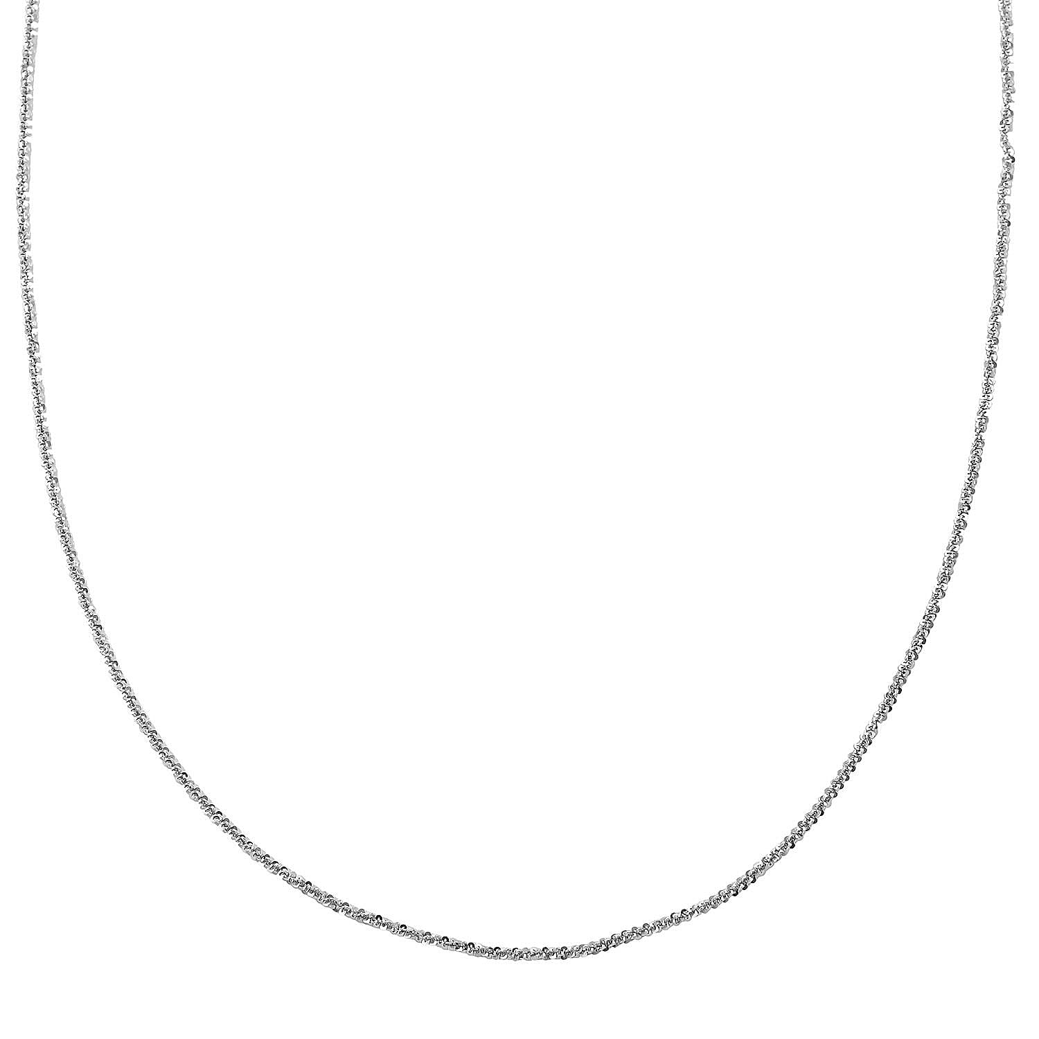 Italian Sterling Silver Margherita Chain Necklace 24 Inches 3.65 Grams