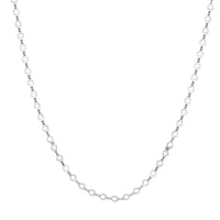 Italian Sterling Silver Chain Necklace 24 Inches 3.85 Grams