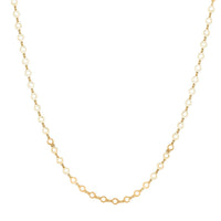 Italian 14K YG Over Sterling Silver Chain Necklace 24 Inches 3.85 Grams