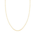 Italian Star Link Chain Necklace in 14K Yellow Gold Over Sterling Silver 24 Inches 5.05 Grams - Sticky add to cart bar