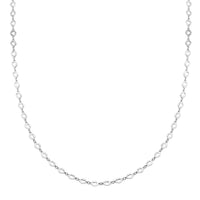 Italian Sterling Silver Arte Star Chain Necklace 24 Inches 4.90 Grams