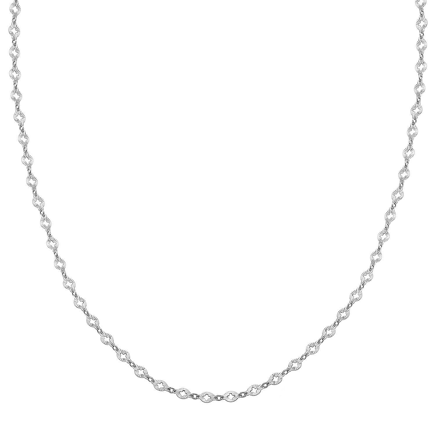 Italian Sterling Silver Arte 14 Star Chain Necklace 24 Inches 5.05 Grams