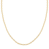 Italian 14K Yellow Gold Over Sterling Silver Arte 14 Star Chain Necklace 24 Inches 5.05 Grams