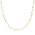 Italian 14K Yellow Gold Over Sterling Silver Heart Link Chain Necklace 18-20 Inches 5.15 Grams - Sticky add to cart bar