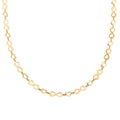 Italian 14K Yellow Gold Over Sterling Silver Heart and Infinity Link Chain Necklace 18-20 Inches 5.85 Grams - Sticky add to cart bar