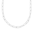 Italian Sterling Silver Paperclip Chain Necklace 22 Inches 7.30 Grams - Sticky add to cart bar