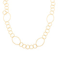 Italian 14K Yellow Gold Over Sterling Silver Chain Necklace 24 Inches 9.40 Grams - Sticky add to cart bar