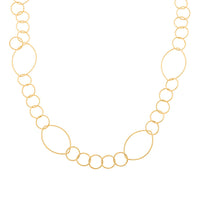 Italian 14K Yellow Gold Over Sterling Silver Chain Necklace 24 Inches 9.40 Grams