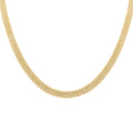 Italian 14K Yellow Gold Over Sterling Silver Venetian Chain Necklace 24 Inches 18.20 Grams - Sticky add to cart bar