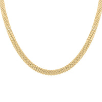 Italian 14K Yellow Gold Over Sterling Silver Venetian Chain Necklace 24 Inches 18.20 Grams