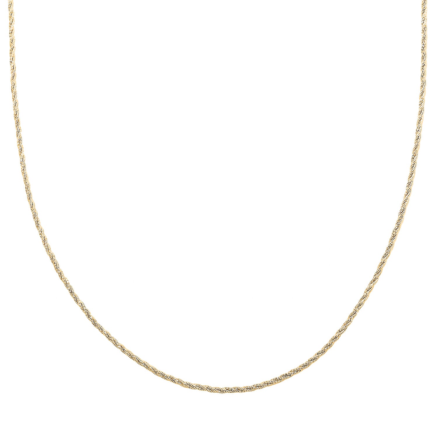 Italian 14K Yellow Gold Over Sterling Silver Wrapped Snake Chain Necklace 20-22 Inches 6.90 Grams
