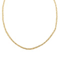 Italian 14K Yellow Gold Over Sterling Silver Round Diamond-cut Chain Necklace 18 Inches 21 Grams - Sticky add to cart bar