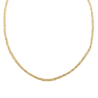 Italian 14K Yellow Gold Over Sterling Silver Round Diamond-cut Chain Necklace 18 Inches 21 Grams