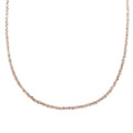 Italian 14K Rose Gold Over and Sterling Silver Sparkle Chain Necklace 20-22 Inches 10.00 Grams - Sticky add to cart bar