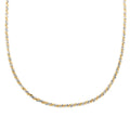 Italian 14K Yellow Gold Over and Sterling Silver Sparkle Chain Necklace 20-22 Inches 12.80 Grams - Sticky add to cart bar