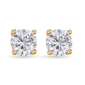 Moissanite Solitaire Stud Earrings in Vermeil Yellow Gold Over Sterling Silver 1.50 ctw - Sticky add to cart bar