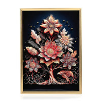Floral Crystal Painting with Frame (19.68"x27.55")