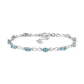 Betroka Blue Apatite and White Zircon 2.75 ctw Bracelet in Platinum Over Sterling Silver (6.50-8.00In) - Sticky add to cart bar