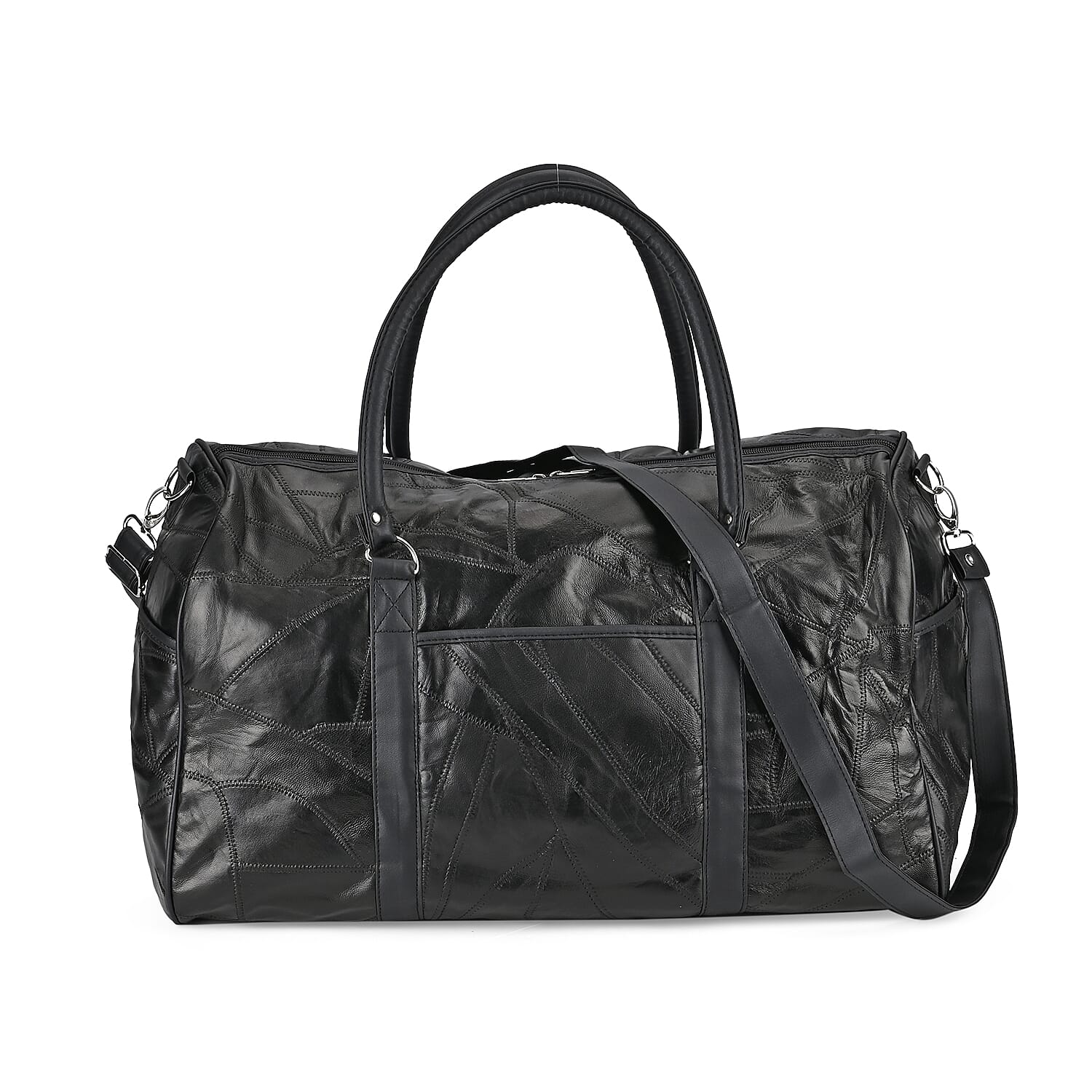 Black Sheep Leather Travel Bag (20"11"x11.8") with 54.7inch Long Strap