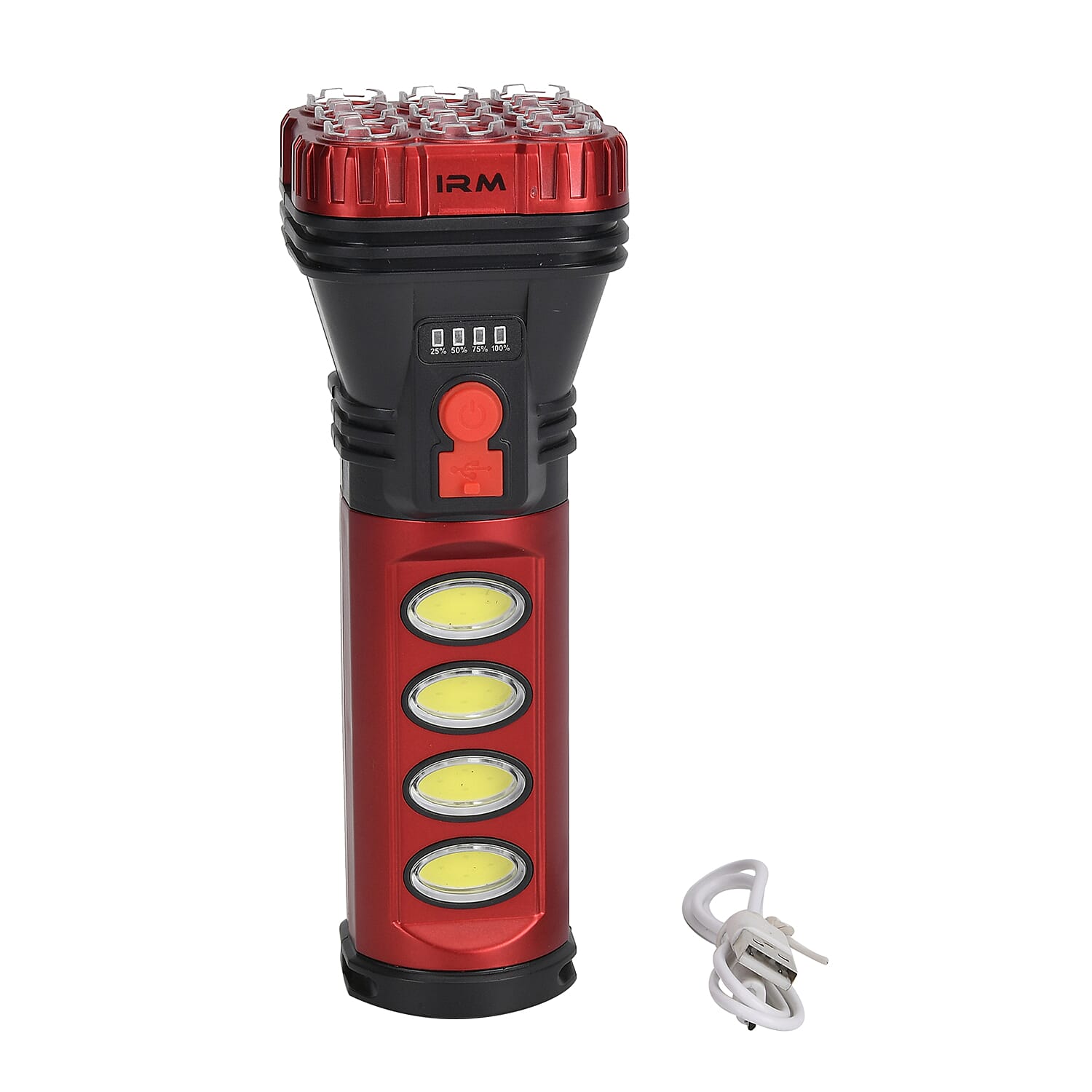 Livmore Solar/Rechargeable Multi-Function Portable Solar Flash Light (1200mAh Battery)