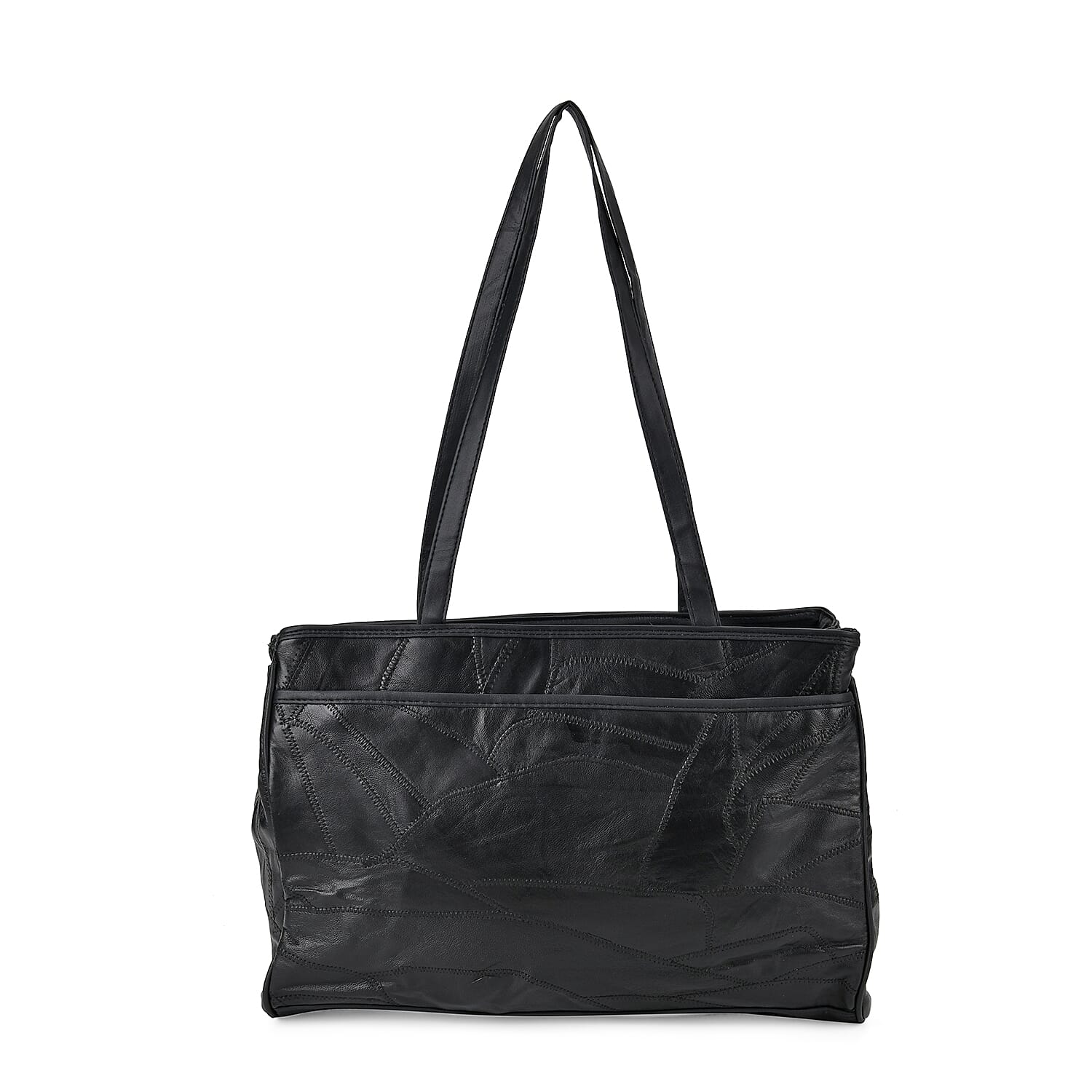 Black Sheep Leather Tote Bag (15.6"x4.7"x11") with Handle Drop 13"