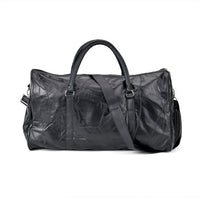 Black Sheep Leather Travel Bag with Handle Drop 8.7 and Long Shoulder Strap 54.7