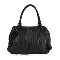 Black Sheepskin Leather Crossbody Bag (15.7"x3.95"x12") with Shoulder Strap - Sticky add to cart bar