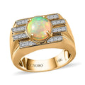 Luxoro 14K Yellow Gold AAA Ethiopian Welo Opal, Diamond (G-H, I2) Ring (Size 10.0) (14.60 g) 2.25 ctw - Sticky add to cart bar