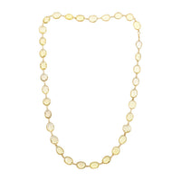 Lemon Quartz Beaded Necklace 32 Inches in Vermeil Yellow Gold Over Sterling Silver 100.00 ctw