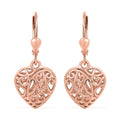 14K Rose Gold Over Sterling Silver Lever Back Earrings 3.70 Grams - Sticky add to cart bar