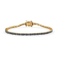 D'Joy Venice Blue Diamond I2-I3 Tennis Bracelet in Vermeil Yellow Gold Over Sterling Silver (7.25 In) 3.00 ctw - Sticky add to cart bar