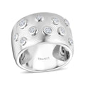 Moissanite Band Ring in Platinum Over Sterling Silver (Size 6.0) 0.35 ctw - Sticky add to cart bar